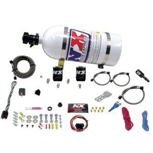Ford Mustang Nitrous Oxide Kit - Nitrous Express - Single Nozzle Nitrous Kit (35-150HP) w/10lb Bottle - `11-`15
